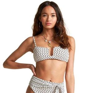 Billabong x Sincerely Jules Sweet Siesta Bandeau Bikini Top- M -Straps removable